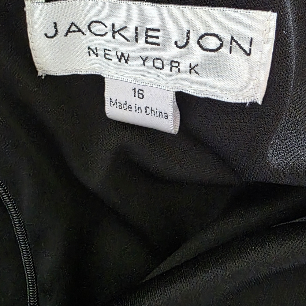 Jackie Jon NY Elegant Black and White Maxi Dress - Picture 7 of 8